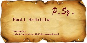 Pesti Szibilla névjegykártya